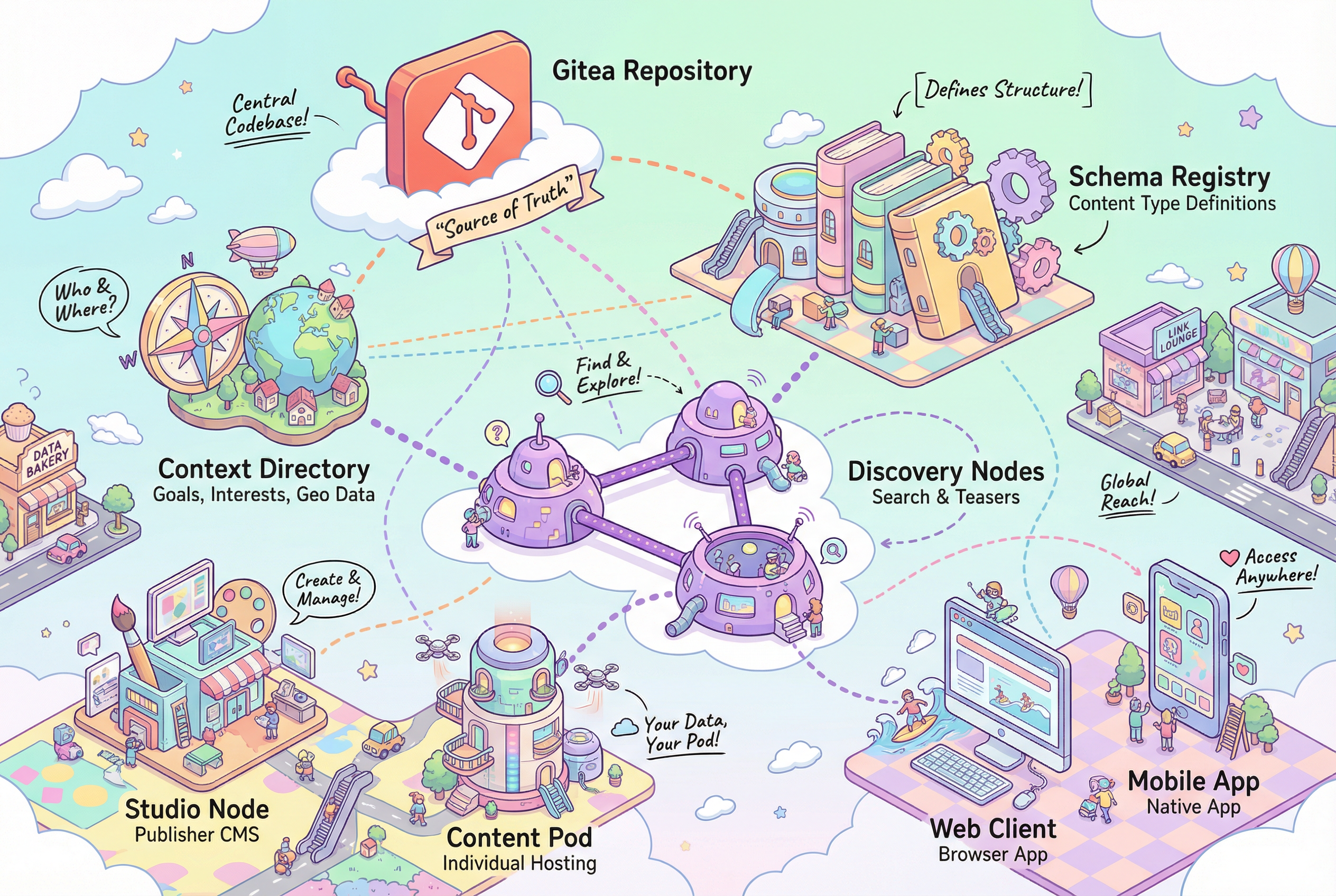 Roadbeat architecture diagram showing distributed nodes